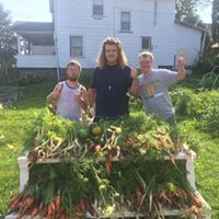 three men with lots of vegtables